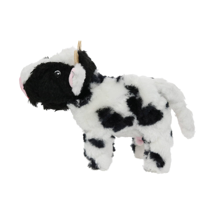 Mighty JR Farm Cow, Plush, Squeaky Dog Toy by Mighty - dog toy