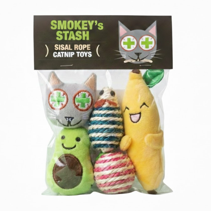 Smokey's Stash Catnip & Sisal Cat Toy Variety Set