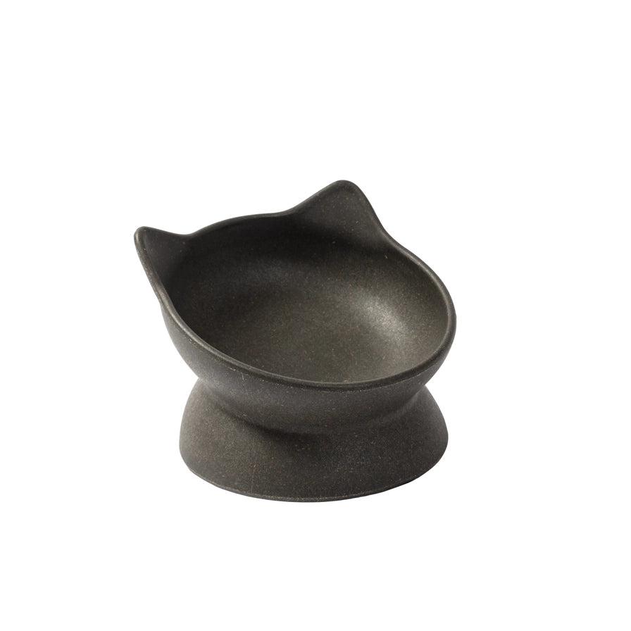 PARK LIFE DESIGNS Archie Bamboo Tilt Cat Bowl available at Pristine Pet Supply - image 1