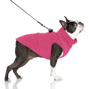 Half Zip-Up Fleece Vest: Pink