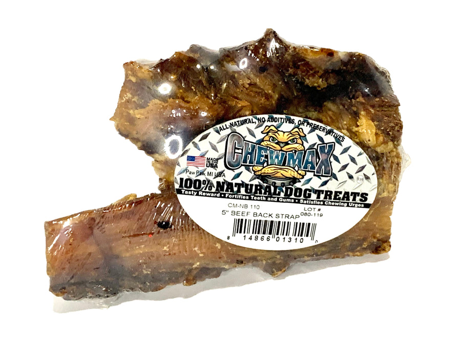 ChewMax 5-Inch Beef Back Strap Dog Chew
