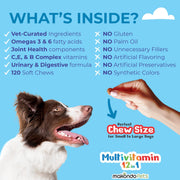 Dog Multivitamin Soft Chews – 12-in-1, 120 Count