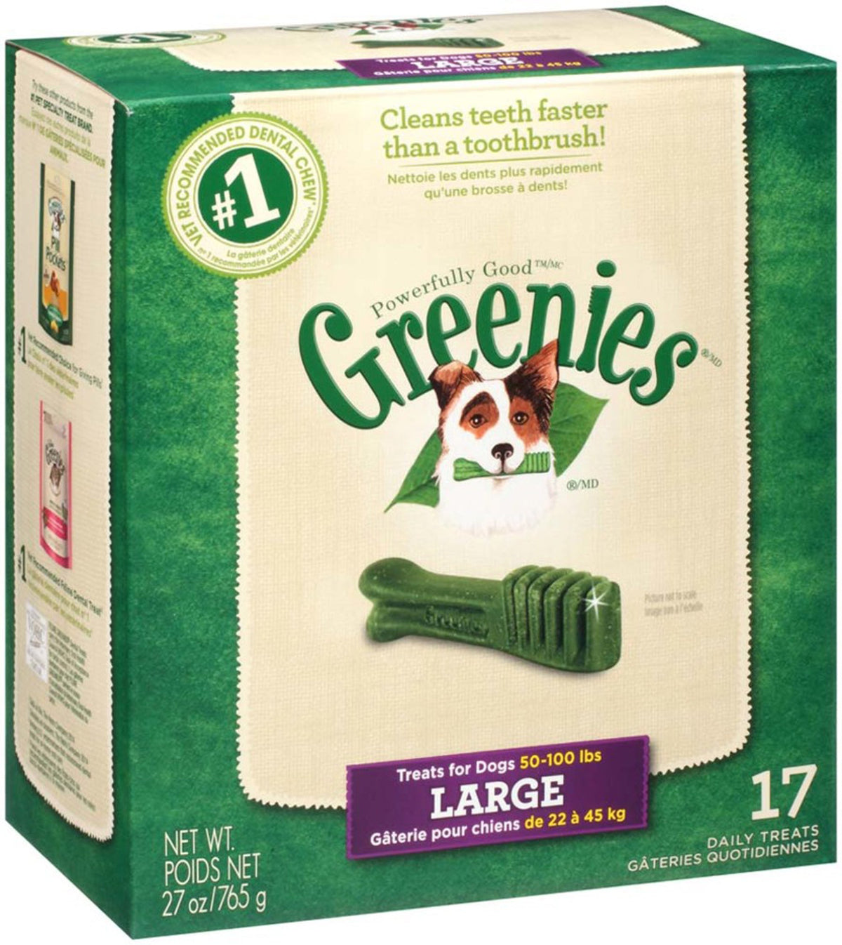 Greenies Dog Dental Treats Large, Original, 1ea/27 oz, 17 ct