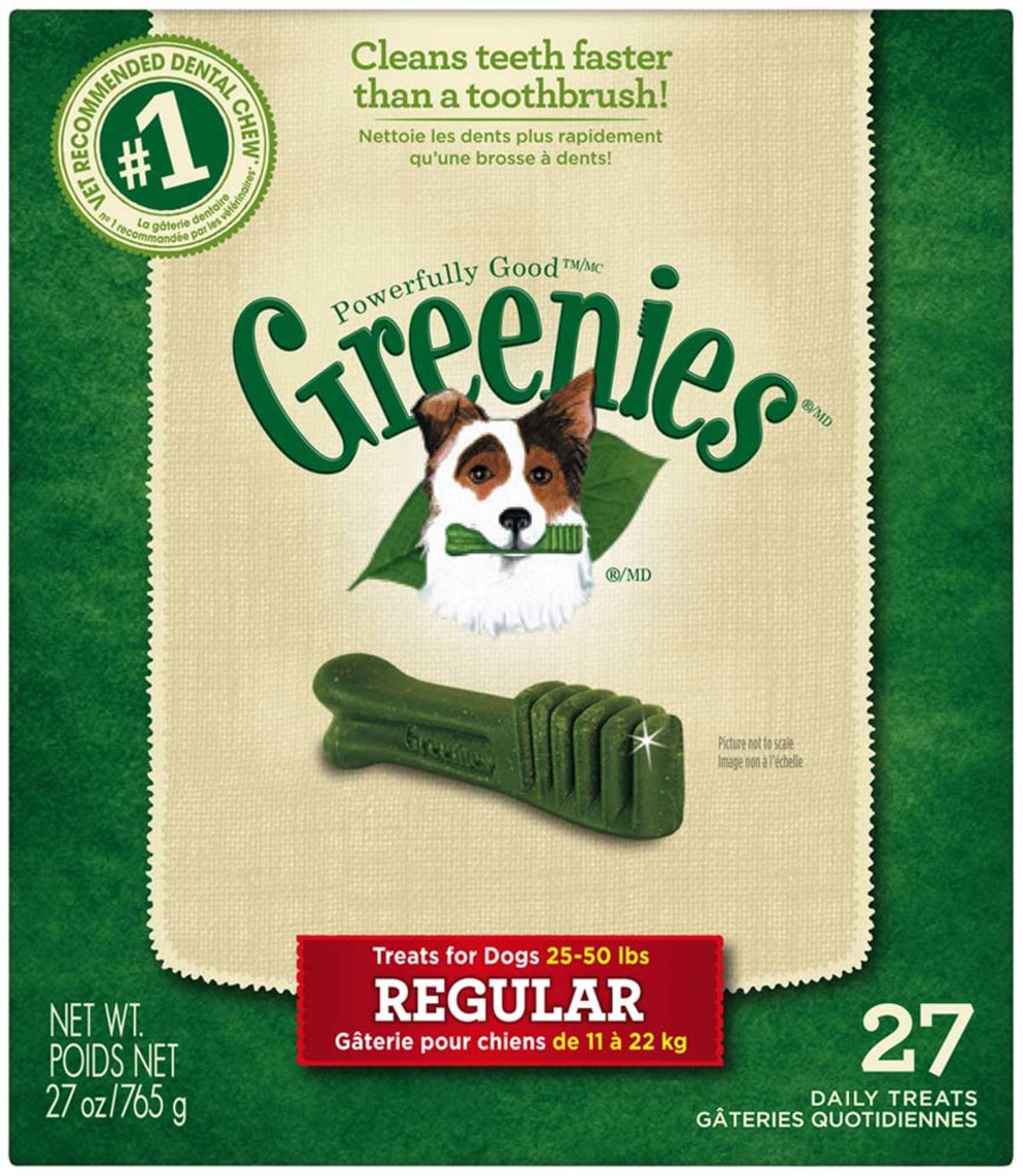 GREENIES Original Dental Treats, Regular, 27 oz, 27 ct