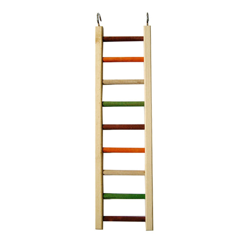 A & E Cages Happy Beaks Wooden Hanging Ladder Bird Toy 1ea/MD, 20 in.