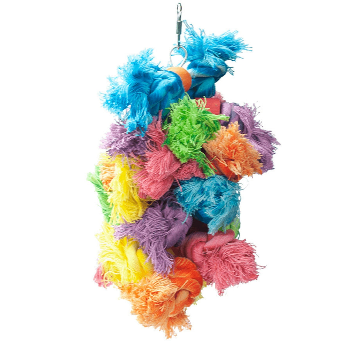 A & E Cages Happy Beaks Wooly Monster Bird Toy 1ea/MD (Pack of 3)