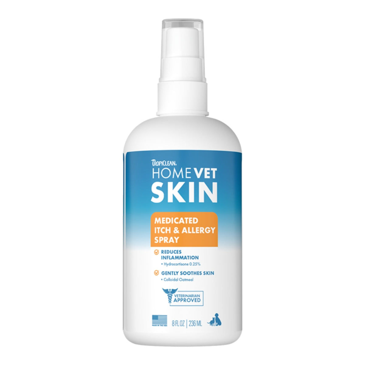 Tropiclean Homevet Dog & Cat Itch And Allergy Spray 8oz.