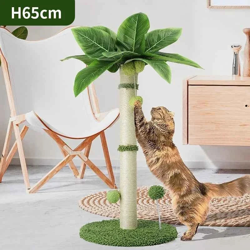 25.6" Sisal Cat Scratching Post with Hanging Toys