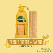 Yak9 Chews Peanut Butter Banana Chews for Dogs