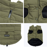 Spark Paws WarmShield Water-Resistant Dog Jacket – Olive