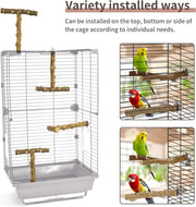 6pcs Natural Wood Bird Perches Parrot Cage Branch Stand Platform Set Small Birds