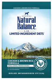 Natural Balance Pet Foods LID Chicken and Brown Rice Dry Dog Food 12 lb