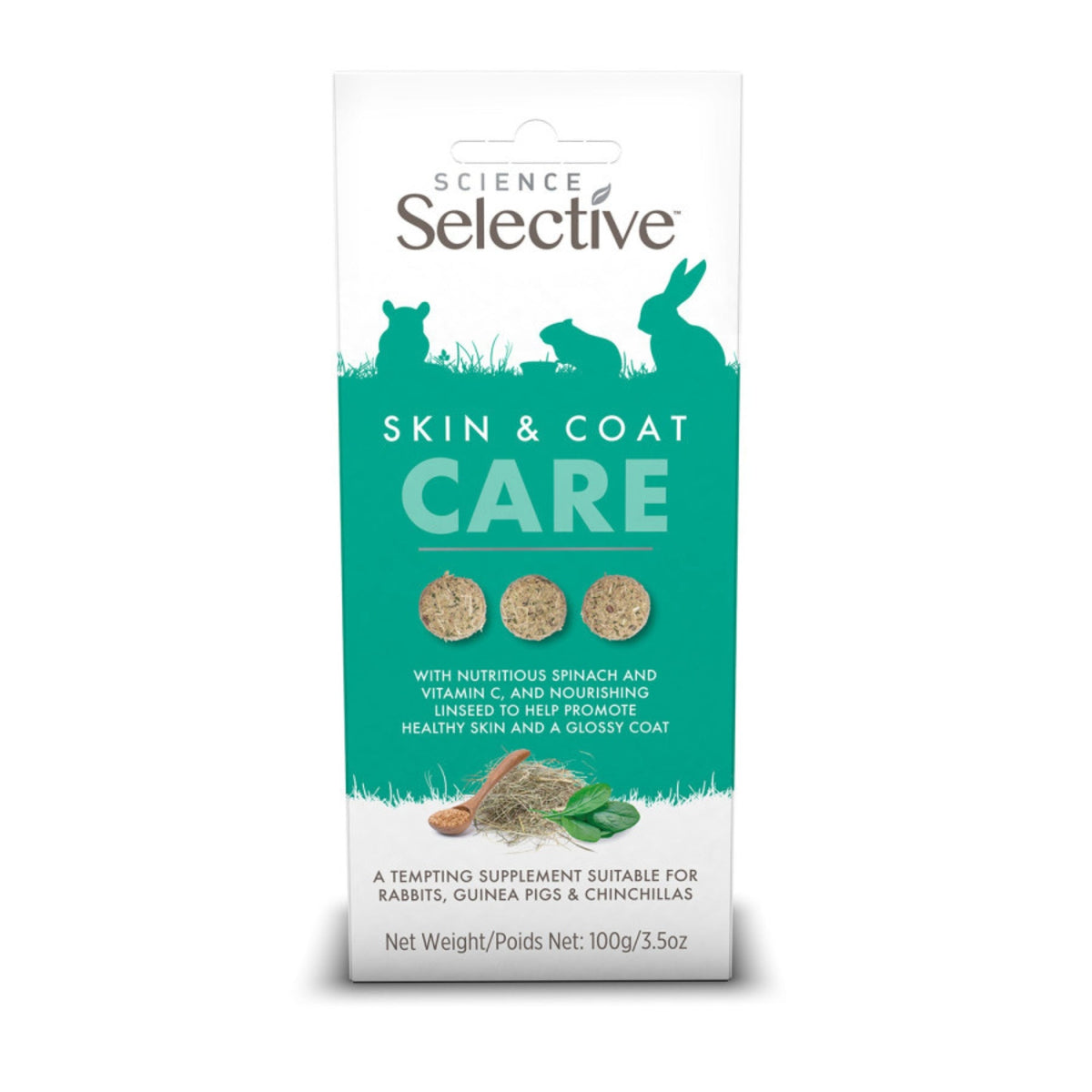 Science Selective Skin & Coat Care Small Animal Supplement 4ea/3.5 oz.