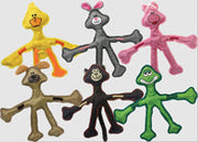 Multipet Skele-Ropes Dog Toy Frog Assorted 15 in