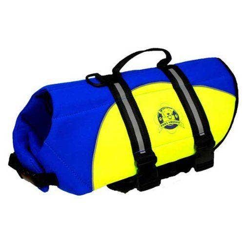Paws Aboard Blue and Yellow Neoprene Pet Life Vest