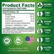 Coprophagia Support Chews for Dogs – 120 Count