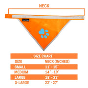 Reflective Dog Bandana – Hi-Vis Orange, Small