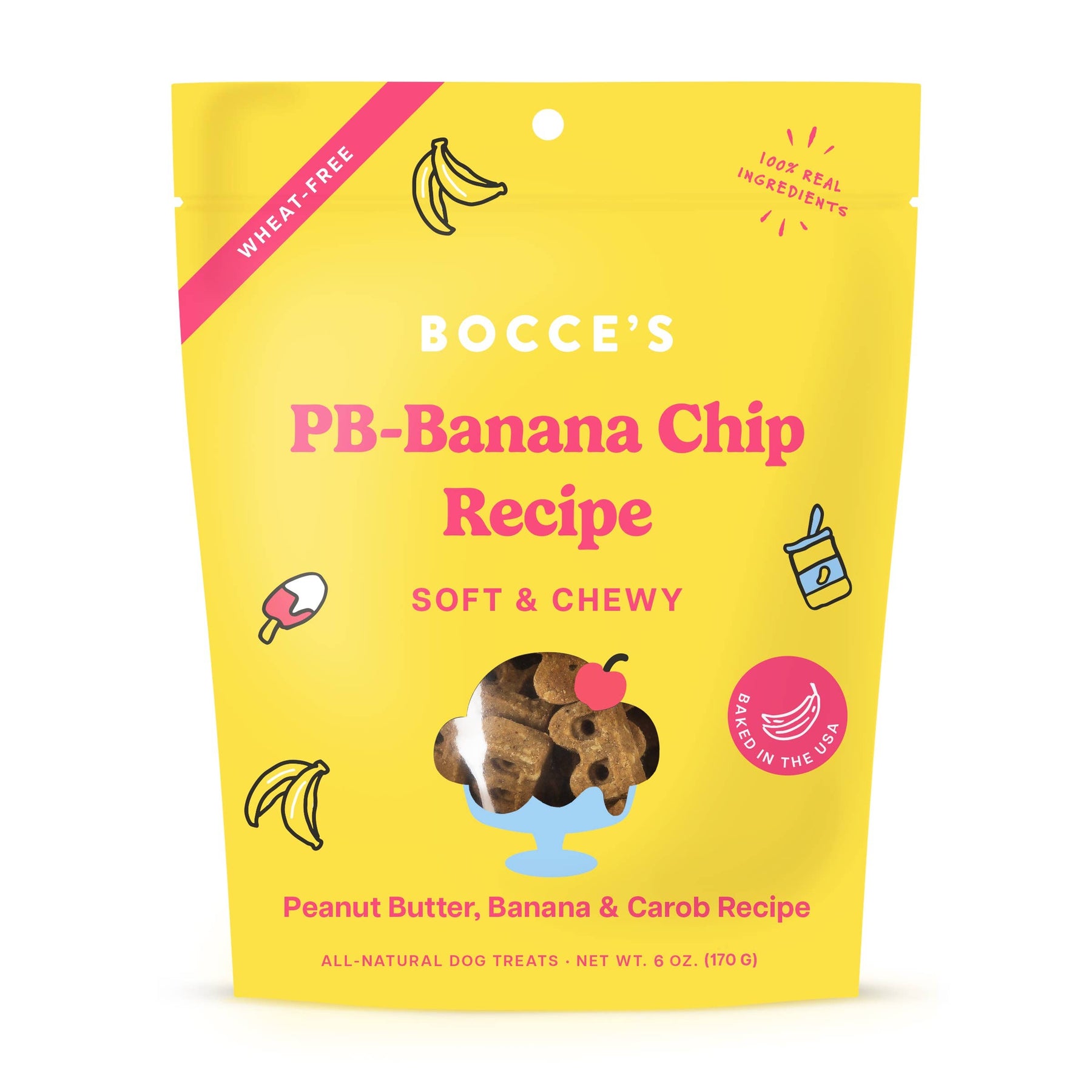 Bocce's Bakery PB-Banana Chip Soft & Chewy Dog Treats 6oz by Bocce's Bakery - dog treat