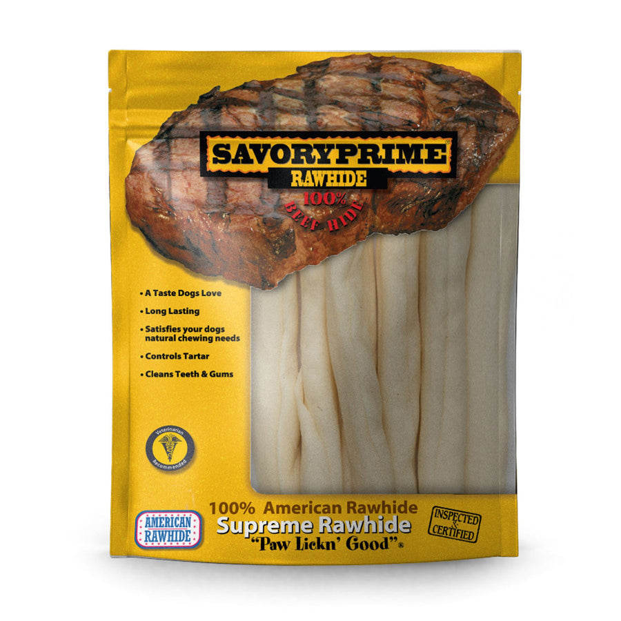 Savory Prime Mini Retriever Rawhide Rolls White, 7 Pack
