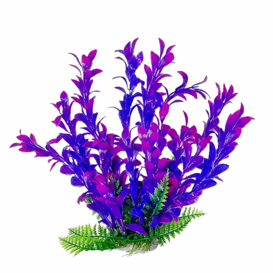 AquaTop Hygro Aquarium Plant Weighted Base Pink/Purple 12in