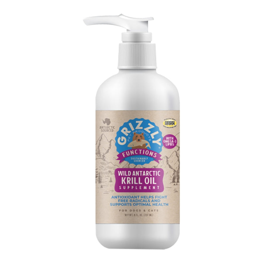 Grizzly Krill Oil Supplement for Dogs – 8 oz