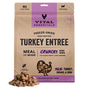 Vital Essentials Dog Freeze-Dried Raw Grain Free Turkey Entree Mini Nibs 25oz.
