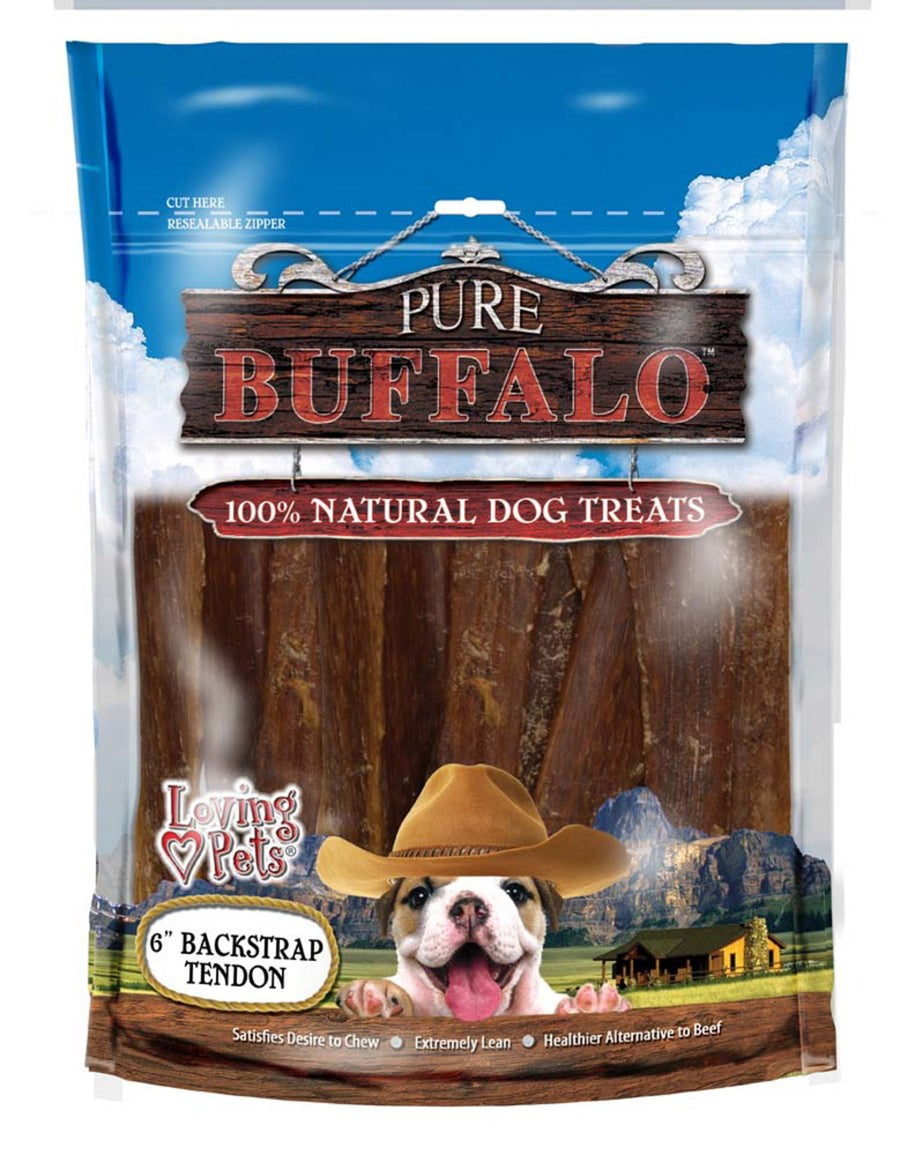 Loving Pets Pure Buffalo & Backstrap Tendon Dog Treat 20pk/6in