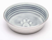 Loving Pets Dog Bowl Paw Print Grey Medium