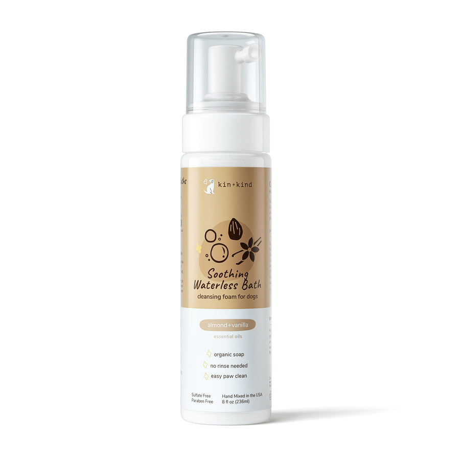 Kin+Kind Almond Vanilla Soothing Waterless Dog Bath - 8 oz