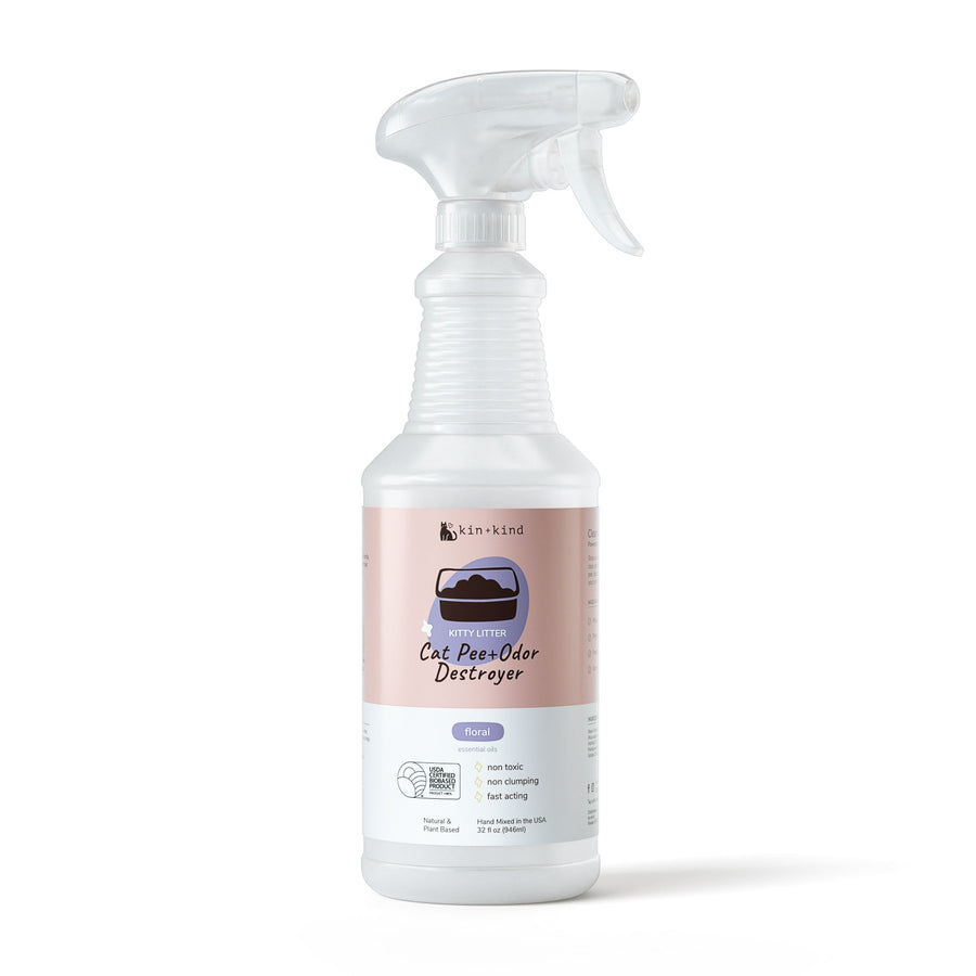 Kin+Kind Kitty Litter Pee & Stain Odor Destroyer - Floral