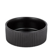 PARK LIFE DESIGNS Jardin Ribbed Pet Bowl Collection – Modern Matte Exterior