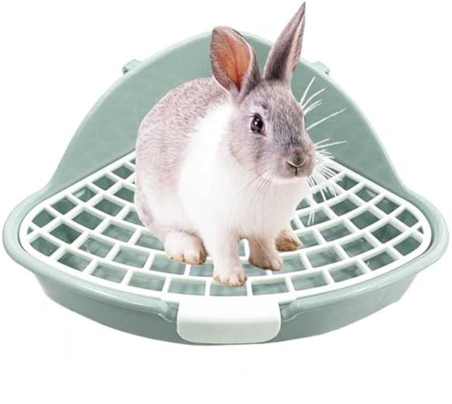 Small Pet Corner Litter Box – Potty Trainer for Rabbits, Guinea Pigs & Ferrets