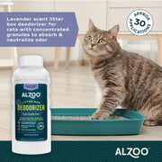 Alzoo Cat Litter Deodorizer Fragrant Fresh Lavender 26 oz.