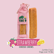 Yak9 Chews Strawberry Yak Cheese Chews for Dogs
