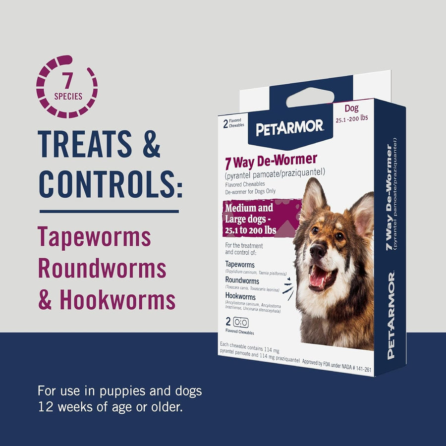 PetArmor Dog Dewormer – 7 Way Chewables & Sure Shot 2X Liquid