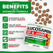 Glucosamine Hip & Joint Chews for Dogs – 2-Pack