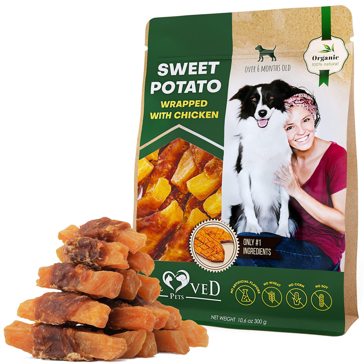 Beloved Pets Sweet Potato Wrapped with Chicken Dog Chews – 10.6 oz