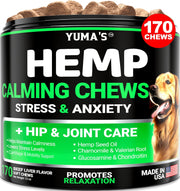 Yuma's Hemp Calming Soft Chews for Dogs – 170 Count, Beef Flavor