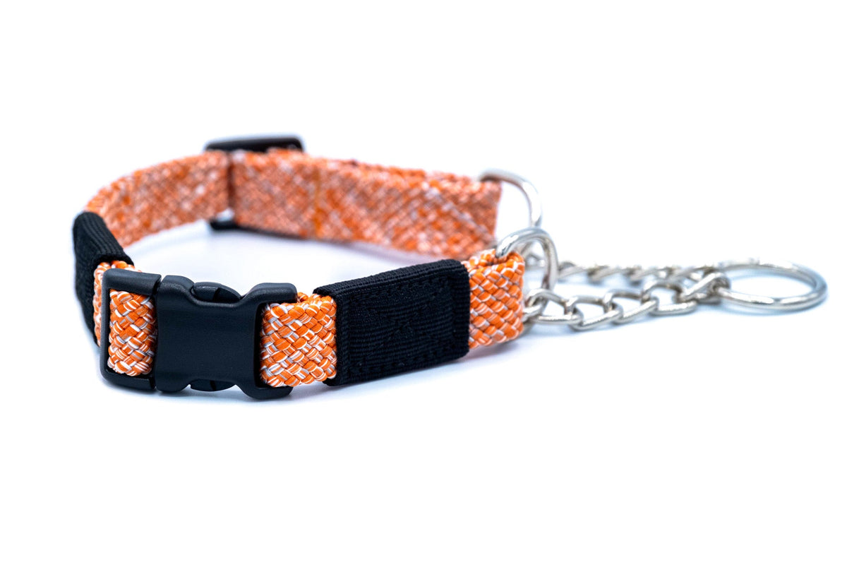 Euro-Dog Adventure Style Mountain Flat Weave Martingale Dog Collar