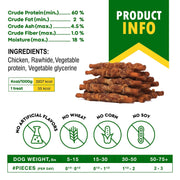 Beloved Pets Smoked Chicken-Wrapped Rawhide Sticks for Dogs – 10.6 oz