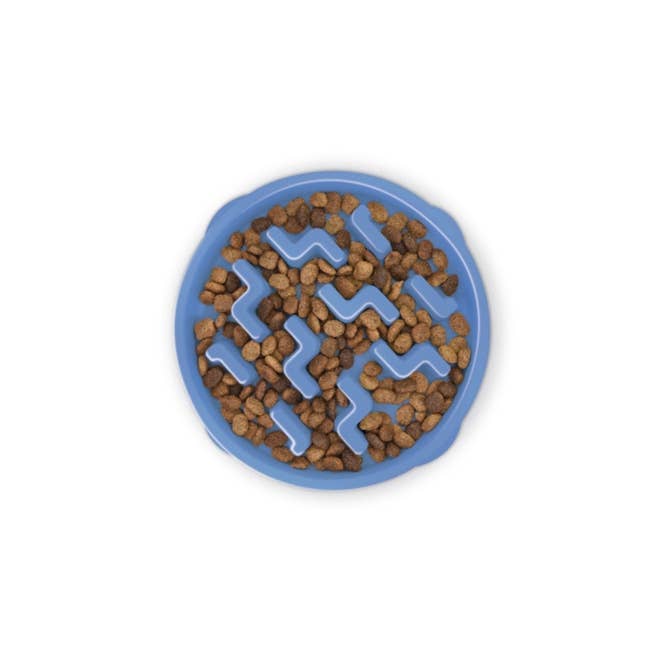 Outward Hound Fun Feeder Slo Bowl Dog Feeder Blue Large by Outward Hound - pet feeder