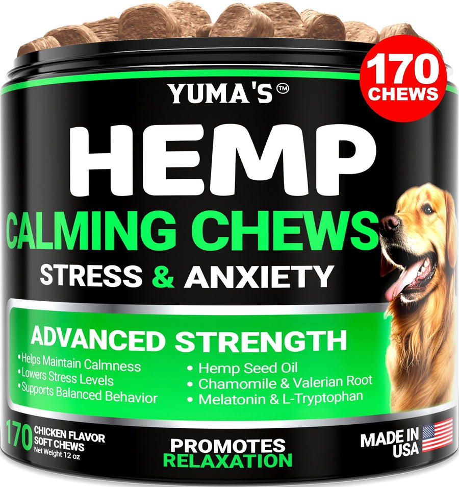 Yuma's Hemp Calming Soft Chews for Dogs – 170 Count, Chicken Flavor