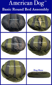 American Dog Armor Round Dog Bed
