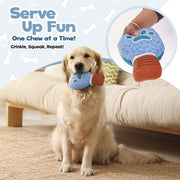 PUPROAR Pickleball Paddle Plush Squeaky Dog Toy with Crinkle