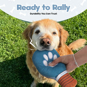 PUPROAR Pickleball Paddle Plush Squeaky Dog Toy with Crinkle