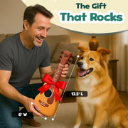 PUPROAR Guitar Plush Squeaky Dog Toy with Crinkle – Approx. 13.5 in