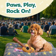 PUPROAR Guitar Plush Squeaky Dog Toy with Crinkle – Approx. 13.5 in