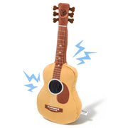 PUPROAR Guitar Plush Squeaky Dog Toy with Crinkle – Approx. 13.5 in