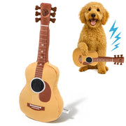 PUPROAR Guitar Plush Squeaky Dog Toy with Crinkle – Approx. 13.5 in