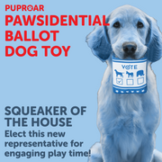 PUPROAR Pawsidential Ballot Funny Political Squeaky Dog Toy with Crinkle